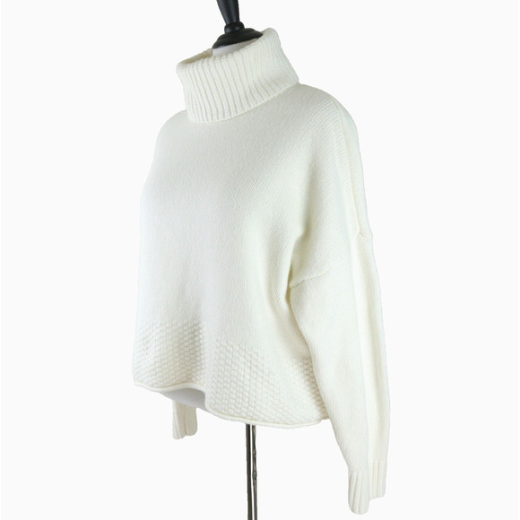Madewell Sweaters - Madewell Size XL Sadler Turtleneck Sweater White Boxy Pullover #NH988